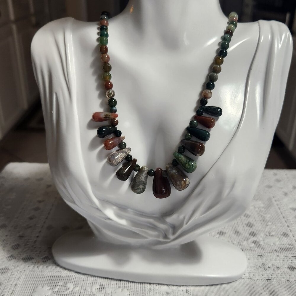 Multi Mineral Natural Beaded Stones Necklace